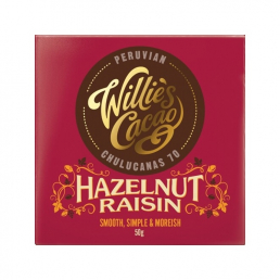 Willie's Cacao Hazelnut Raisin Chocolate 50g